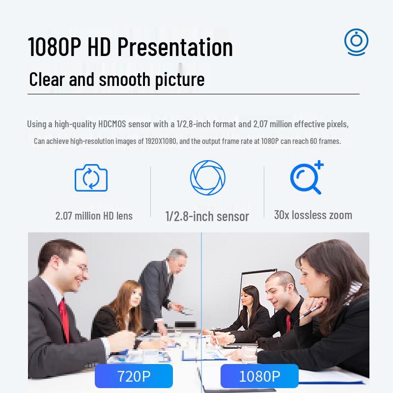 HDCON 1080P AI Tracking 30x Zoom Video Conferencing Camera (CN Version)