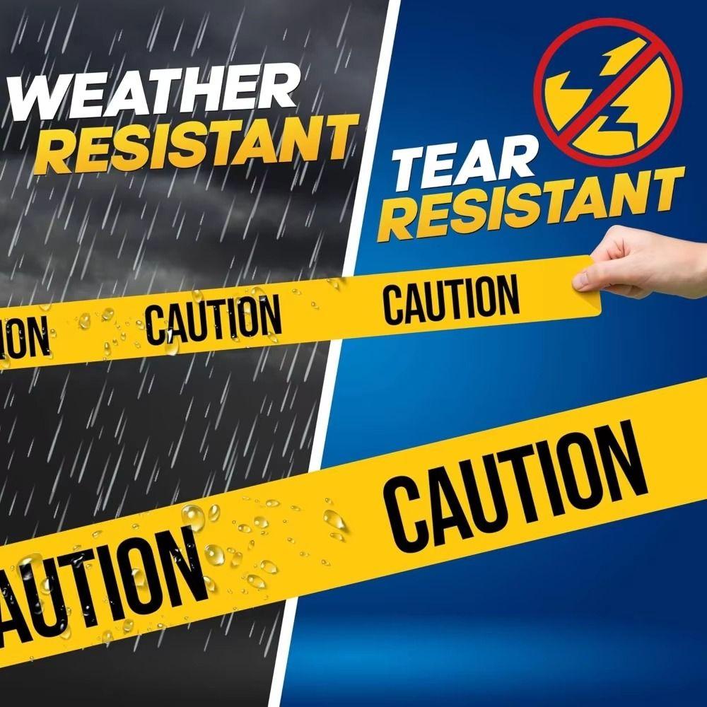 Premium Yellow Hazard Tape Bright Yellow Barricade Line Caution Isolation Line Horror Party