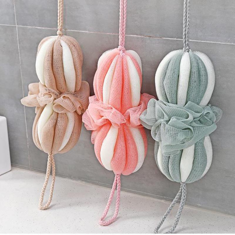 Bath Flower Strips Stretchable Bath Ball Long Strips Soft Bath Artifact Bathing and Scrubbing Adult Durable Stretchable Bath Ball