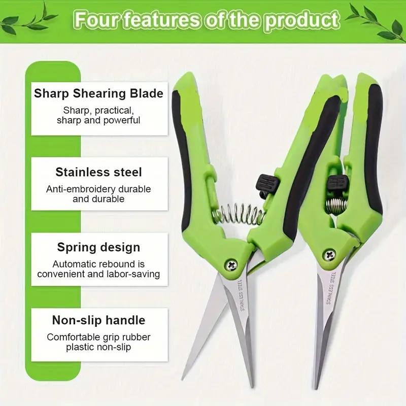 1 Set  Garden Scissors Garden Pruning Shears Non-slip Labor-saving Flower Branch Branch Shears  Fruit And Vegetable Shears