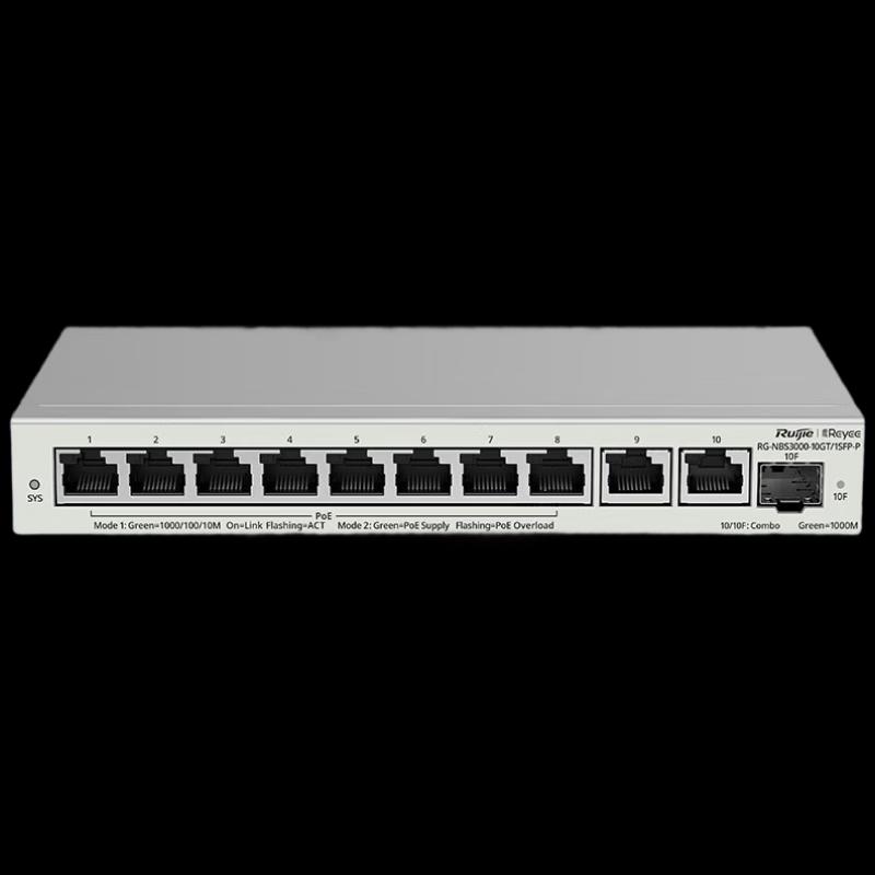 

Ruijie RG-NBS3000-10GT/1SFP-P 10-Port Gigabit PoE Managed Switch
