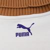 Puma Color Block Logo Print High Collar Long Sleeve Loose Sweater Women Tops White 537971-65