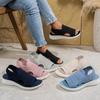 Damen Arch Support Wandersandalen Offene Zehenpartie Verstellbarer Knöchelriemen Bequeme Wandersandalen Atmungsaktive Strick Slingback Plateau-Schuhe für Damen
