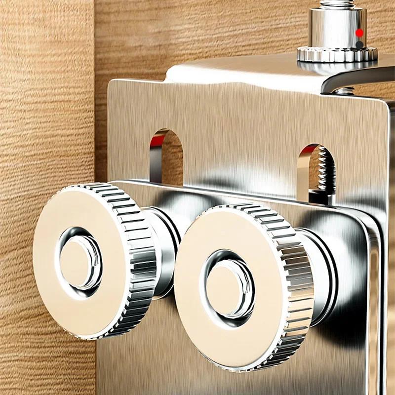 1/4PCS Cabinet Door Installation Tool Stainless Steel Cabinet Frame Fixture Household Portable Cabinet Door Mounting Jig Bracket