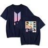 Bts Graphic Printed Modal Tee Oversized Streetwear Shirt For Kpop Fans Summer Casual