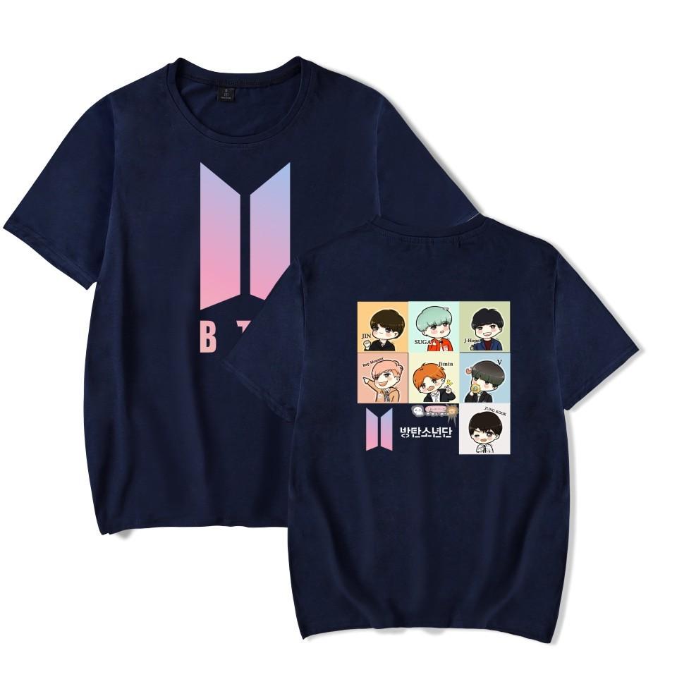 Bts Graphic Printed Modal Tee Oversized Streetwear Shirt For Kpop Fans Summer Casual