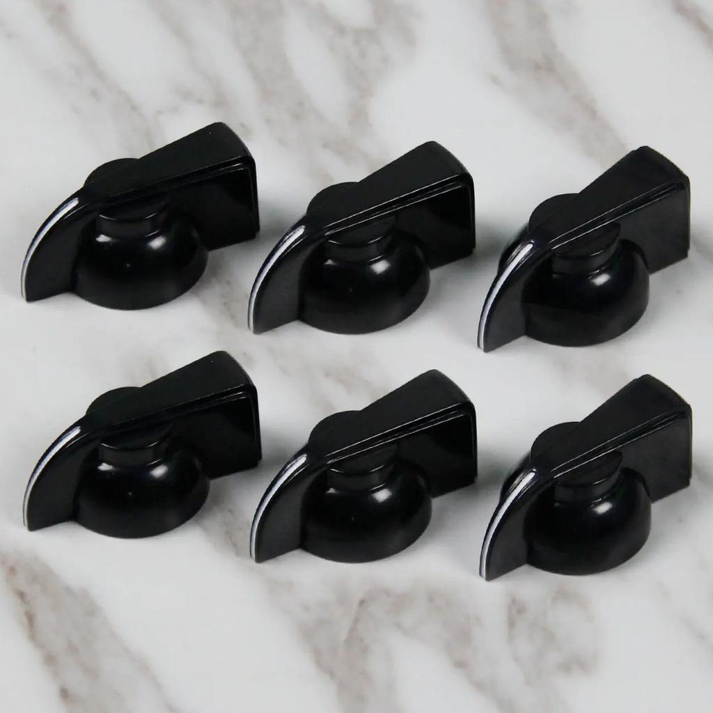 FLEOR 6pcs Big Chicken Head Guitar Amplifier Effect Pedal Knobs ,Red/Black/White Choose