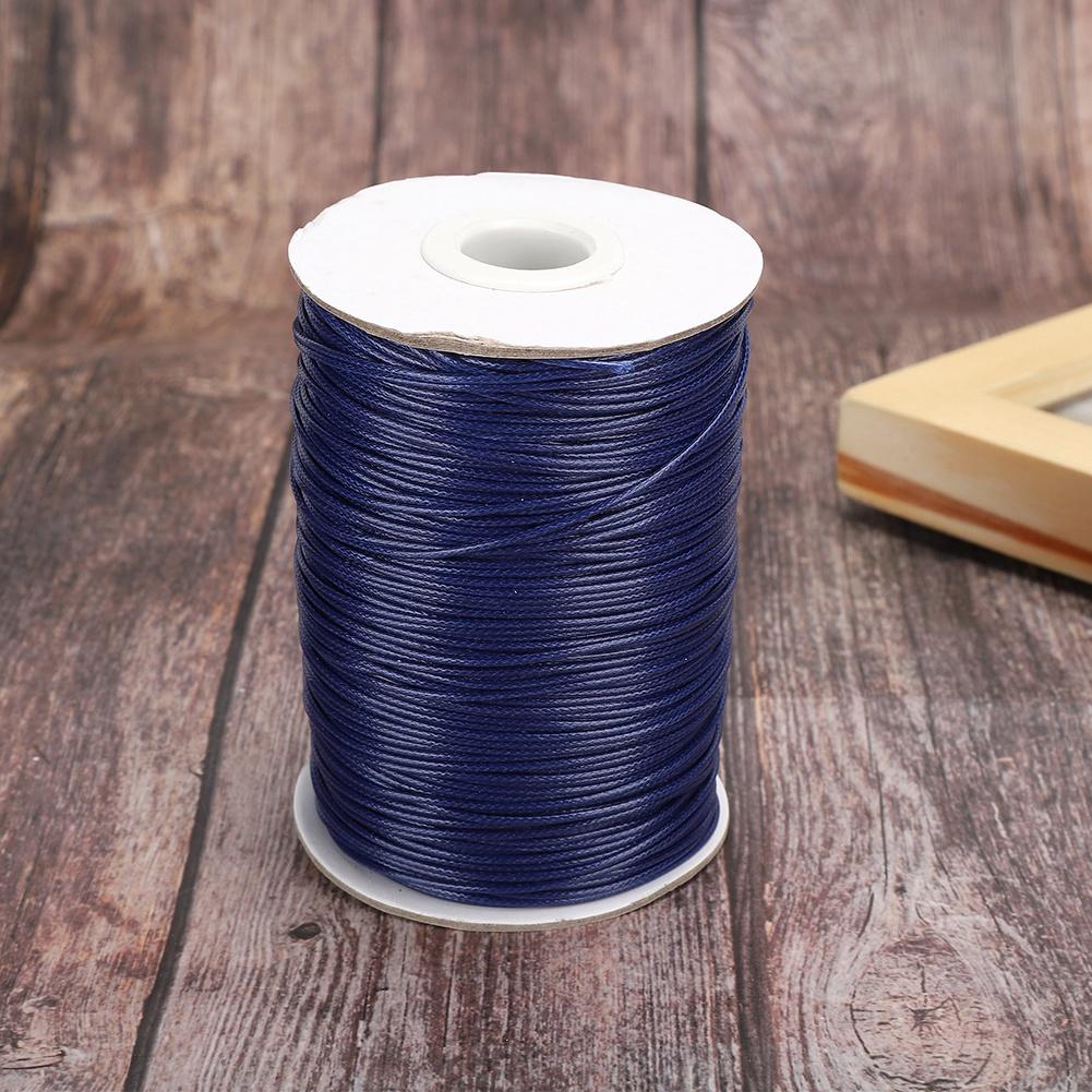 160m Wax Line DIY Environmentally Friendly Hand Woven Rope Necklace Cotton Thread 1mm(35 # Beige )