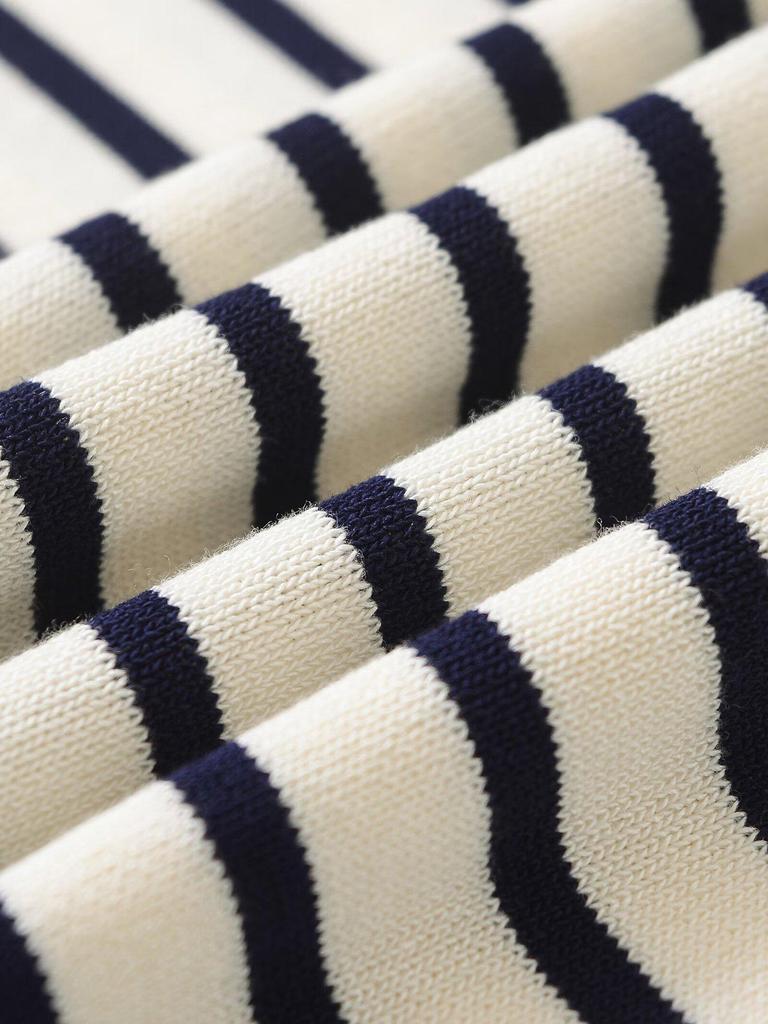 Spring 2025 Women's Striped Knit Sweater - European & American Style