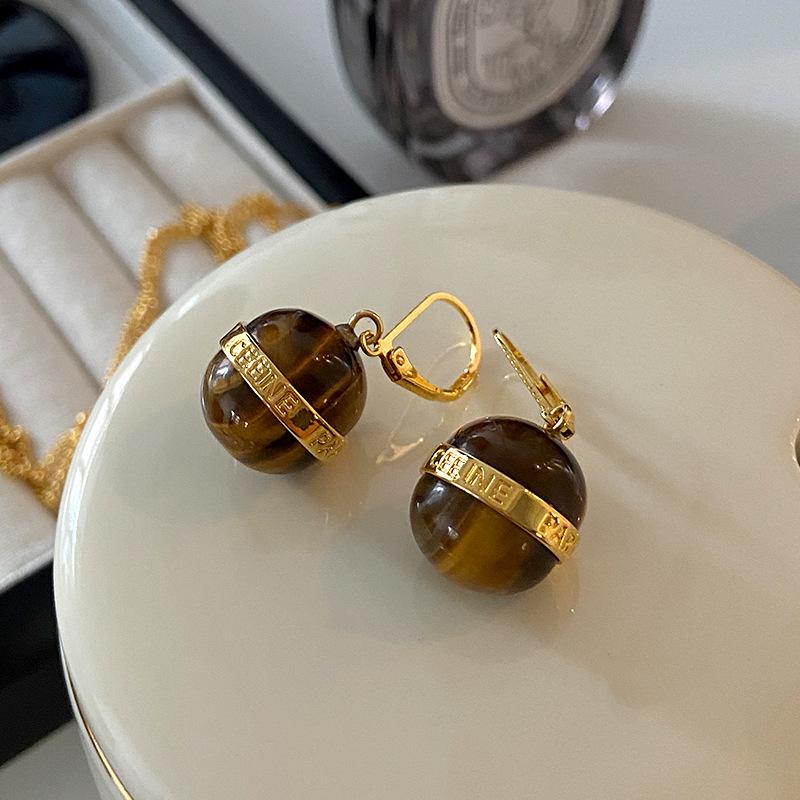 Geometriske ovale øredobber med stift, vridd kantdesign, premium følelse øredobber, middelalderske vintage franske retro øredobber