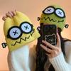 Cute Cartoon Candy Color Kpop Beanie Women'S Big Eyes Smile Skull Cap Winter Warm Knitted Streetwear Fashion Student Hat