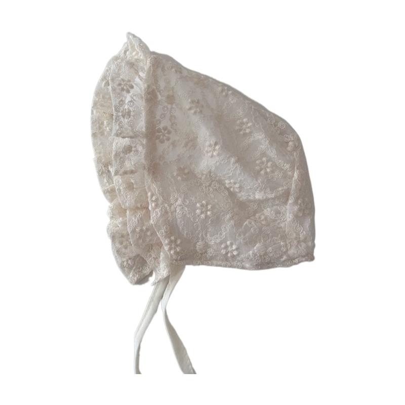 Newborn Outdoor Bonnet Infant Outdoor Photography Lace Bonnet for Travel Camping