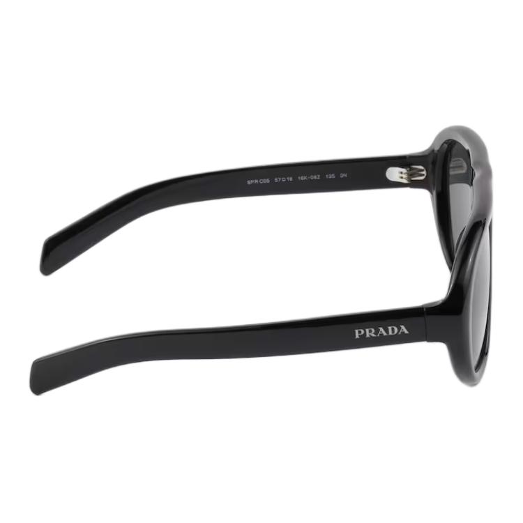 Prada Logo Pilot Sunglasses Women Sunglasses Black SPRC05-E16K-FE08Z
