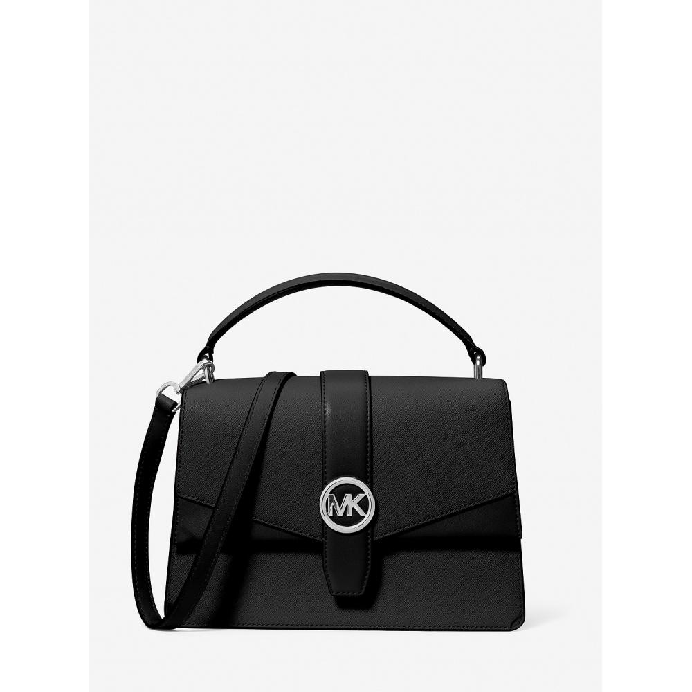

Michael Kors Greenwich Safiano Leather Satchel Medium 35s5sgrs2l1 Black F