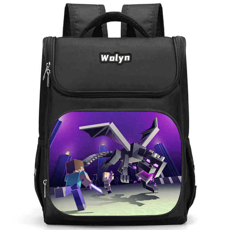 Minecraft Schoolbag Multi-Functional High-Value Spine Protection To Reduce The Burden, A Must-Have Comfortable Backpack For Students
