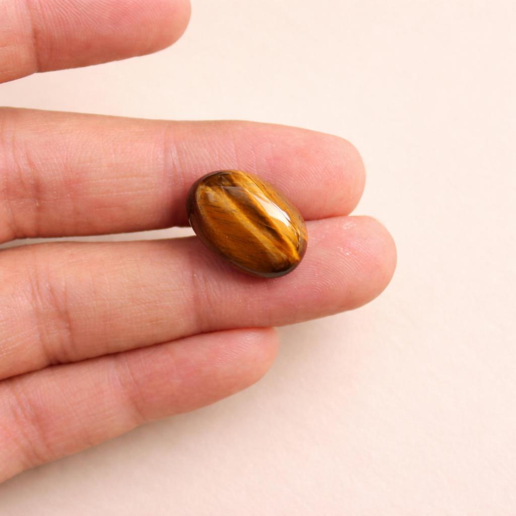 Tiger’s Eye Oval Cabochons – Natural Golden Brown Gemstone for Jewelry Making