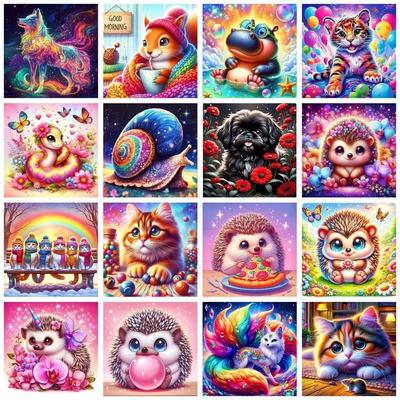 5D Diamond Painting Full Round Animal Hedgehog Dog Rhinestone Picture Diamond Embroidery Cross Stitch Home Decor Gift