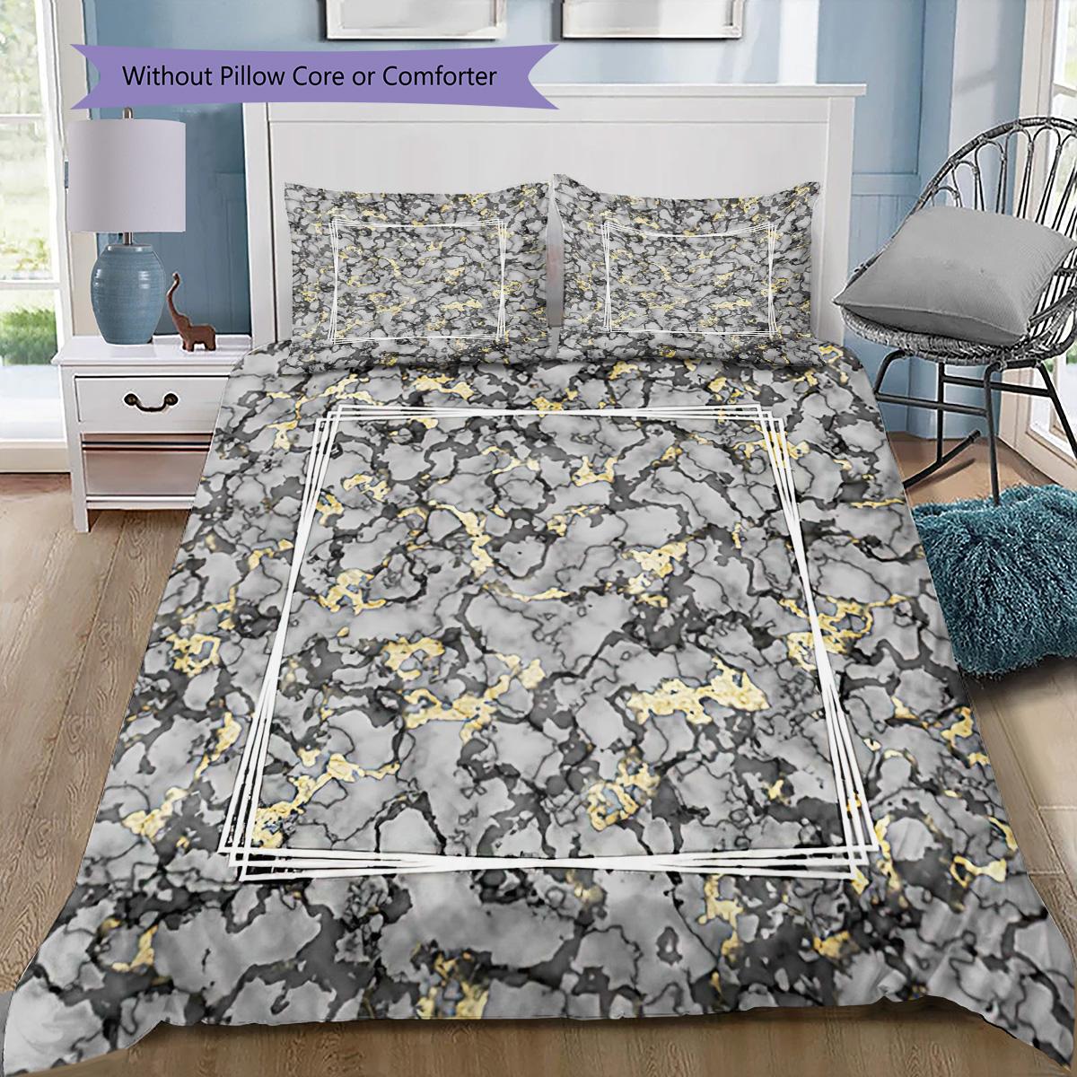 

1PC Abstract marble pattern Bedding Quilt Set Quilt Cover Pillowcase Home Decoration Birthday Gift (1 * duvet cover + 10 * pillowcase, without core) 135x200cm