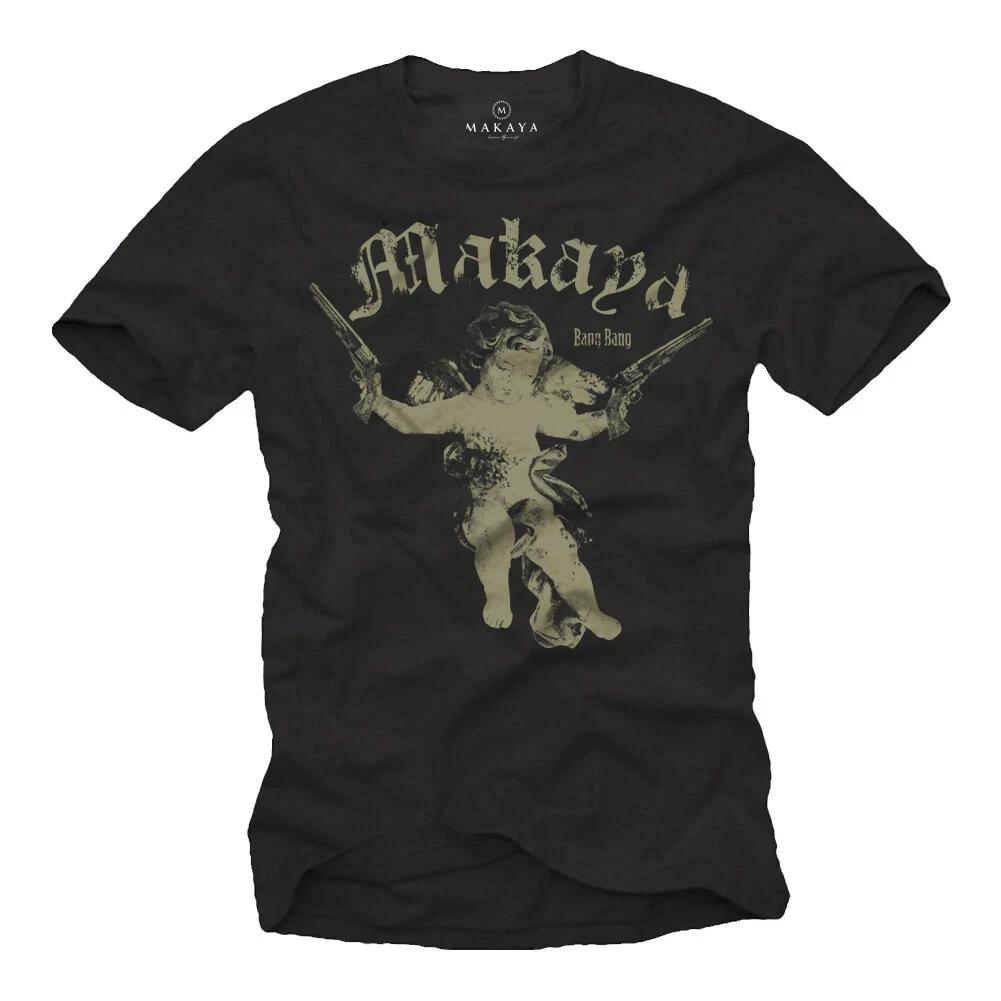 

Men s Vintage Angel Gun Pistol Paintball Team Cool Printed T-Shirt- L