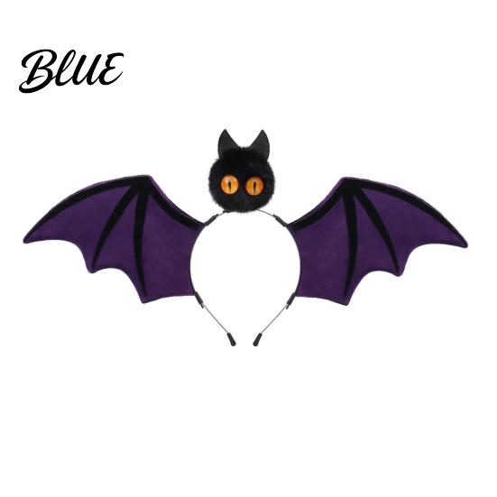 Versatile Costume Accessory Halloween Bat Hairband Plush Wing Gothic Style Headband Holiday Gathering Hair Accessories Cosplay Party for Women