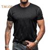 Men's Round Neck T-shirt Cotton Solid Color Short Sleeve Basic Tee Pullover Casual Tee Shirt for Sports Gym Travel Daily Wear