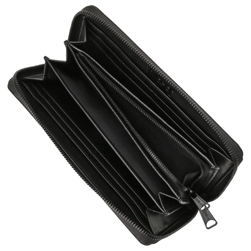 Logo Print Runder Reißverschluss Lange Geldbörse Zip Wallet CONTINENTAL ZIP L X09540 P5480 T8013 Schwarz [Diesel] Herren [Artikel]