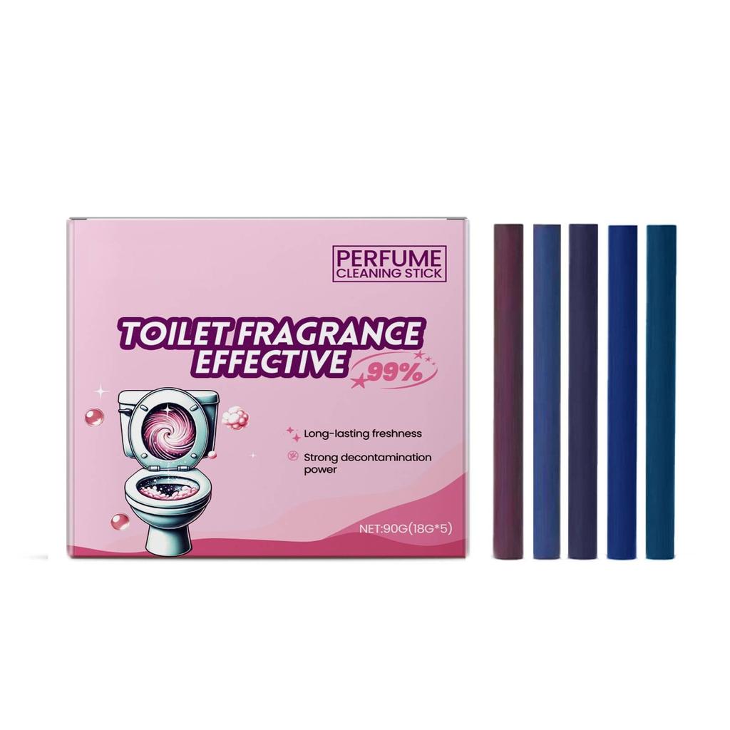 Parfümierter Toilettenreiniger, 5er-Pack Toilettenreinigungsstift, Reiniger, Pulverreiniger, tragbarer Reinigungsstift zur Verbesserung der Toilettenumgebung