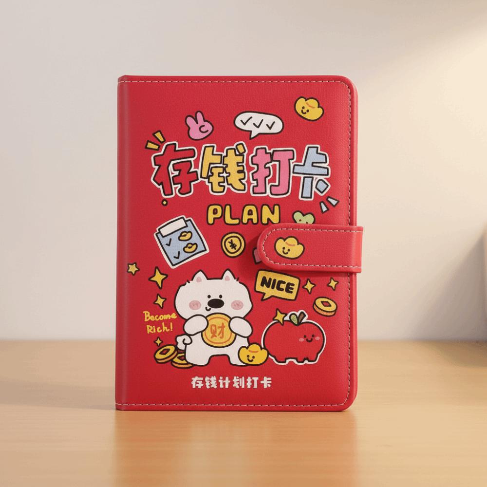 Wallet Storage Saving Money Binder PU Leather Planner Organizer Budget Binder with Lock Family