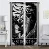 Home Interior Curtains for Living Room Deadly Tarot The Sun Tin Sign Blackout Curtains 2 Pieces Partition Window Curtain Shades