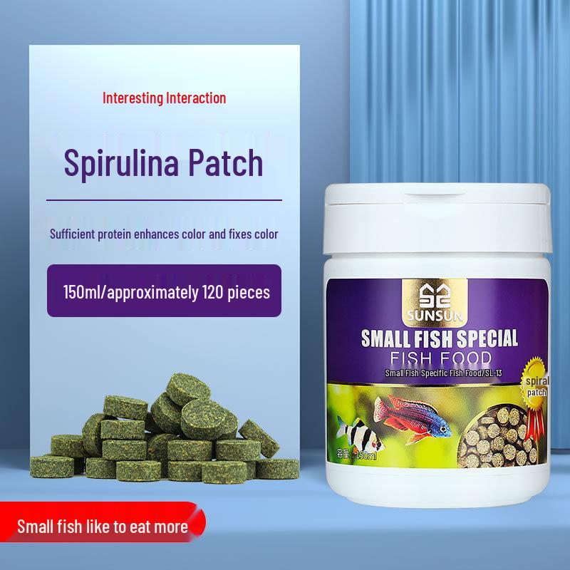 Color-Enhancing Tropical Fish Food Patch for Small Schooling Fish