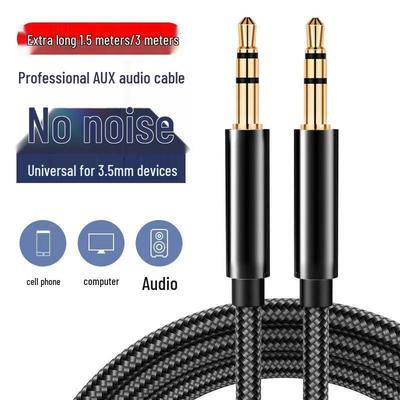 3,5 mm AUX audio kábel samec-samec pre pripojenie k autu, telefónu, počítaču, slúchadlám