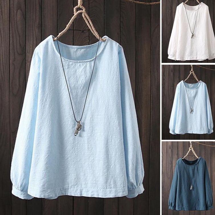 2026 Women's Loose Fit Printed V-Neck Long-Sleeved Shirt