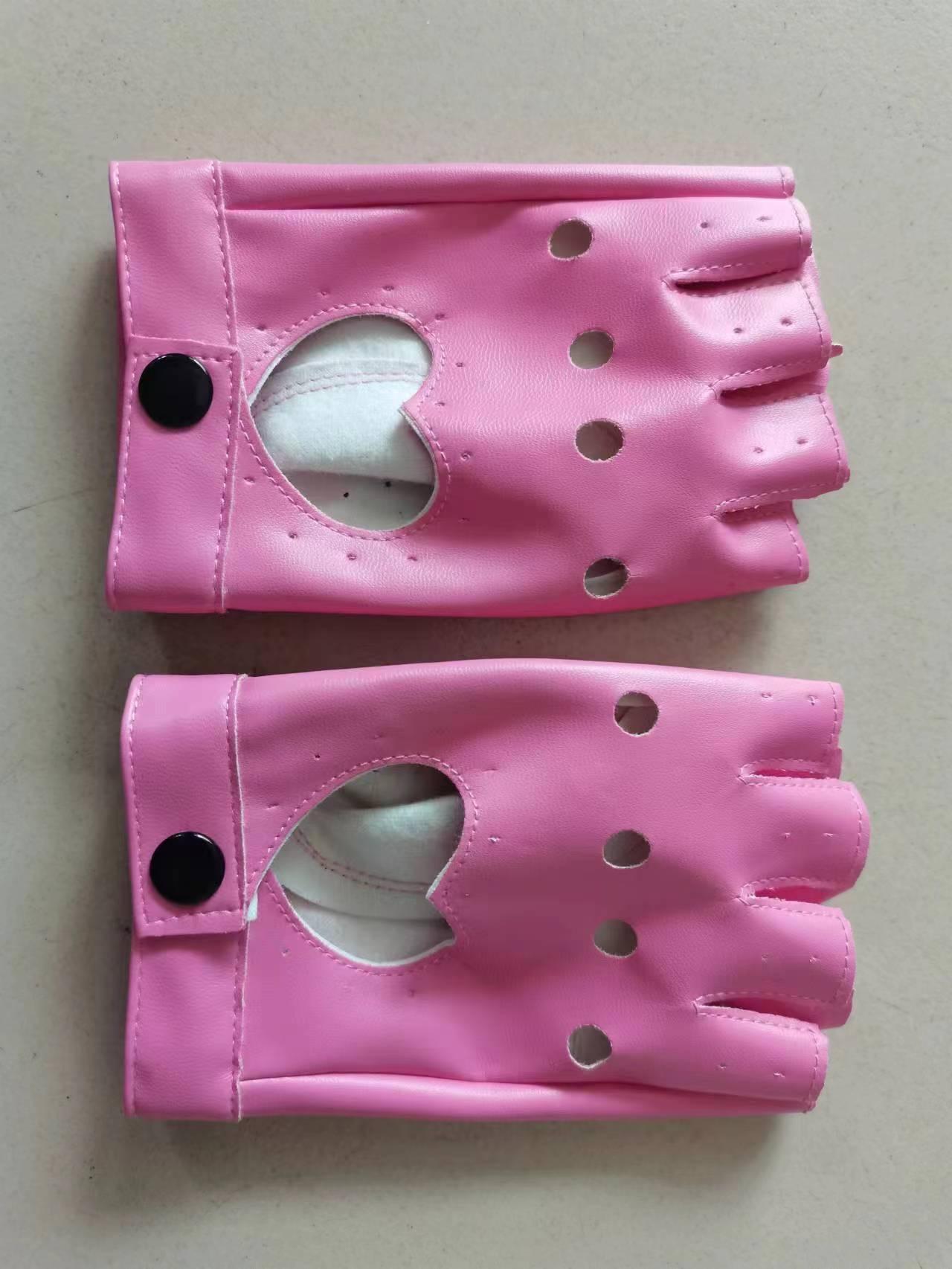 

Танцевальные перчатки женские уличный панк сценическое выступление перчатки без пальцев «Молния» ночной клуб фотография кожаные танцевальные перчатки One size