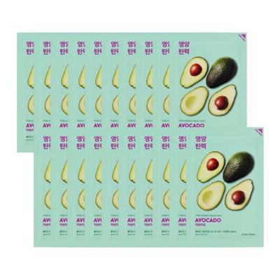 Pure Essence Mask Sheet Avocado 23ml, 1 Pack, 20 Pieces