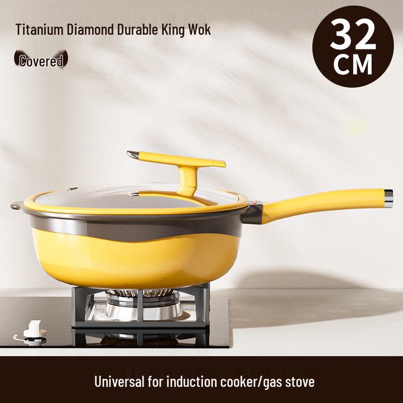 

Сковорода-вок Xiao Cai Ya 32 см, титановое литье под давлением