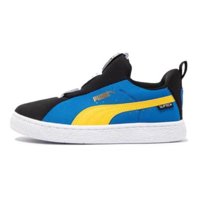 Joyflex Sliptech Retro Casual Low-Top Kids Skate Shoes Kids Sneakers Black Blue Yellow 401140-04