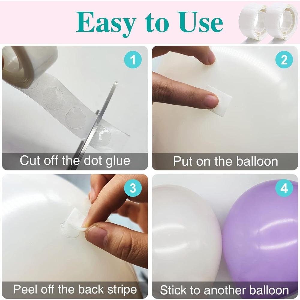 Ballon Klebepunkt Kleber Ballonkette Doppelseitig Klar Klebrig Geburtstag Hochzeitsparty Aufkleber Ballons Ständer Bogen