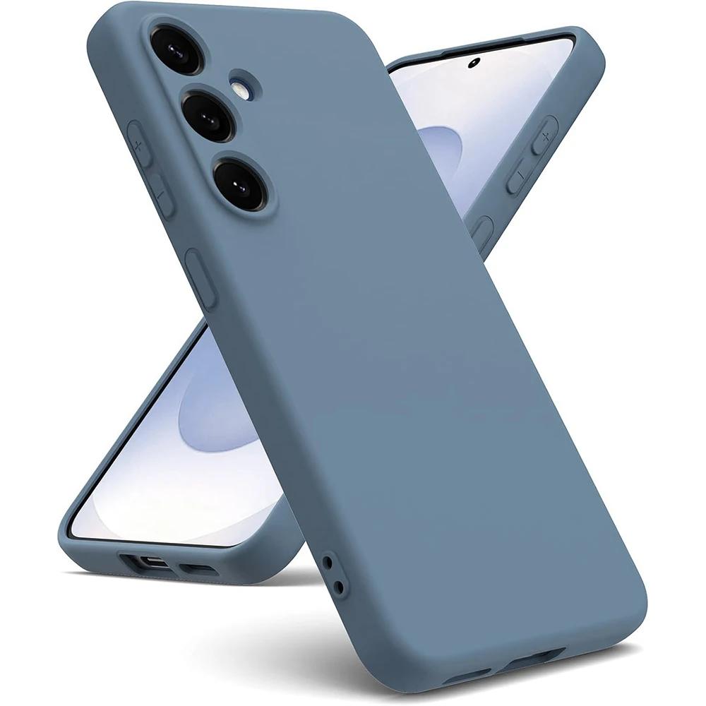 

Рідкий силіконовий чохол для SM Galaxy S25 S24 S21 FE S23 S22 Ultra Plus Ударостійкий Матовий Цукерковий колір М яка накладка Чохол Galaxy S24 FE сірий колір