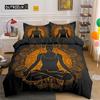 Gold Meditation Bedding Sets Comforter Covers Yoga Buddha Duvet Cover Set with Pillowcase Mystery Theme for Bedroom Decoration