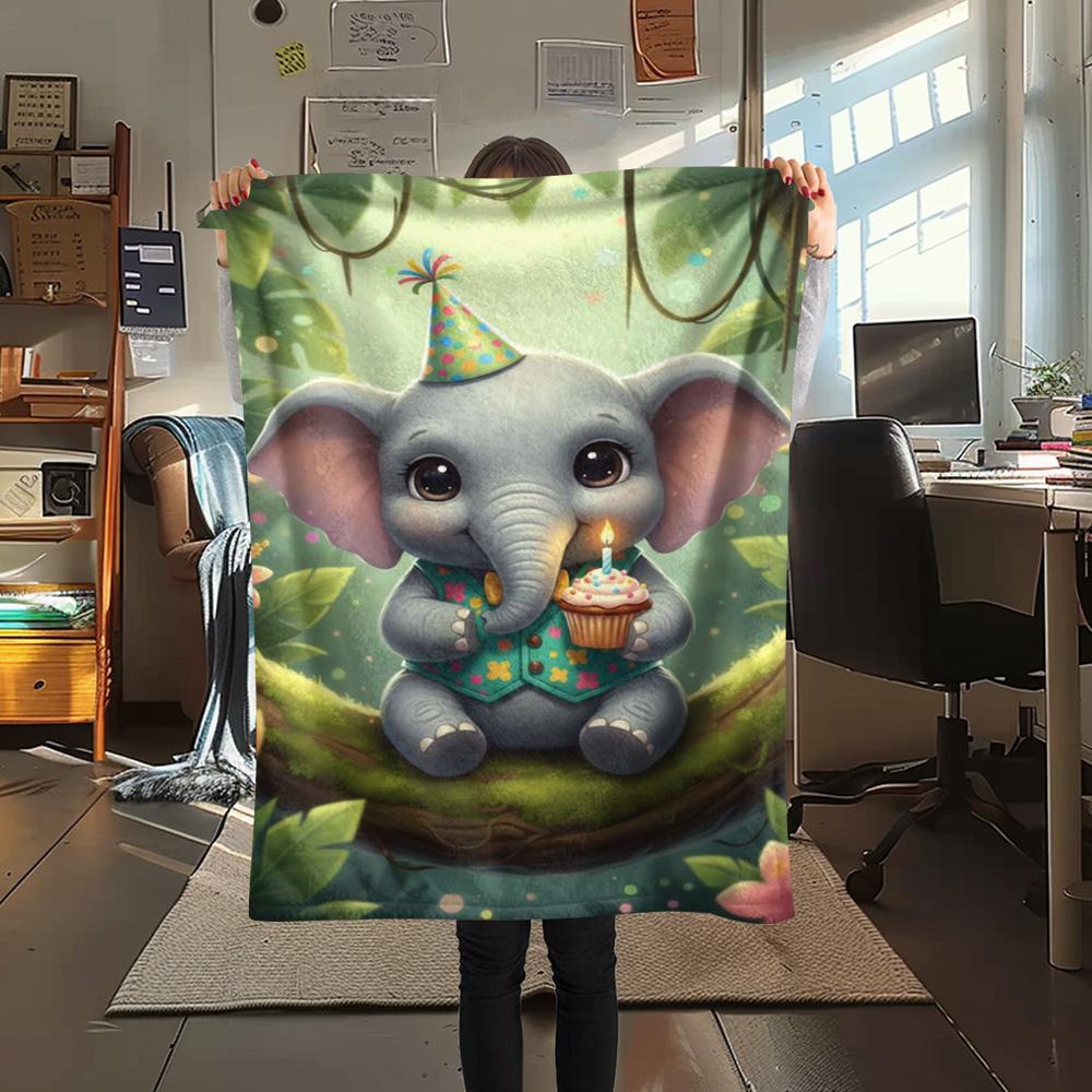 1PC Forest System Print FlAannel Blanket, High Quality Comfortable for All Seasons, Home Decor, Warmth and Comfort