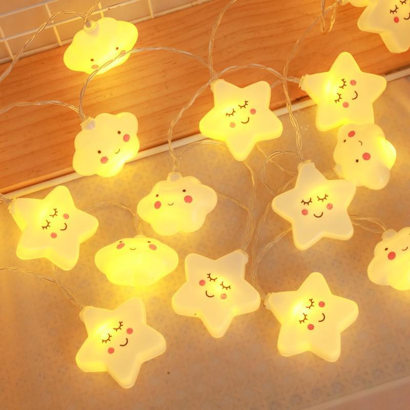 Colorful LED Star & Rainbow Cloud Decorative Tent Hanging Lights