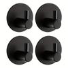 4PCS Stainless Steel Hook Self Adhesive Bathroom Wall Door Hook Coat Racks Punch-free Clothes Towel Hanger Home Storage Hooks