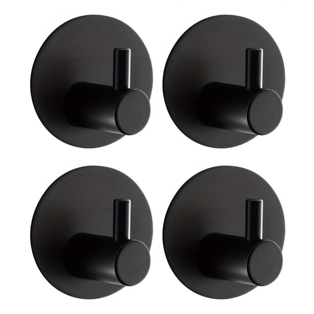 4PCS Stainless Steel Hook Self Adhesive Bathroom Wall Door Hook Coat Racks Punch-free Clothes Towel Hanger Home Storage Hooks