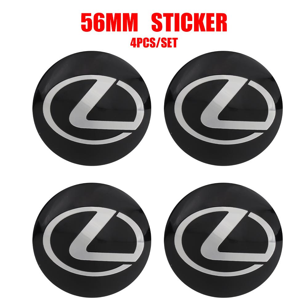 4Pcs 56MM Car Aluminum Metal Wheel Hub Center Cap Sticker Logo Decor For Lexus CT200h NX300h RX300 RX330 EX300h F Sport IS RX NX