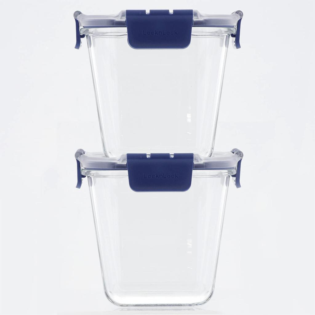 Bestco Heat Resistant Oven Cooking Glass Container Storage Container Square 950ml LBG217 Top Class Lock & Lock
