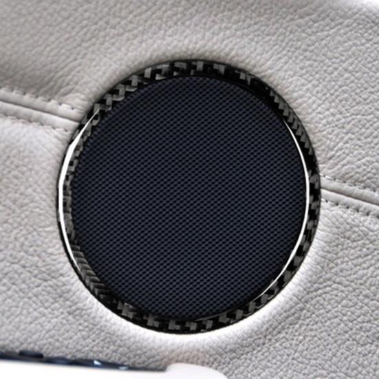 

4 шт. Дизайн крышки динамика, узор плетения волокна, углеродное термостойкое углеродное волокно для автомобиля