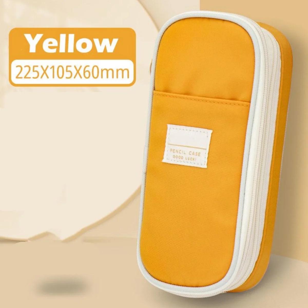 

1 Pc Pencil Case Pen Bag Large Capacity Pocket Pencil Case Fold Stationery Storage Bag Stationery Box жёлтый