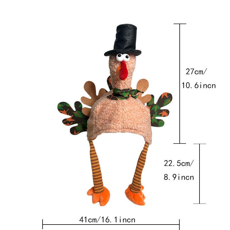 

Европейская и американская мультяшная милая праздничная шляпа для мужчин, новый стиль, забавная шляпа-костюм на Хэллоуин, плюшевая шляпа-индейка Male Turkey (New Model)