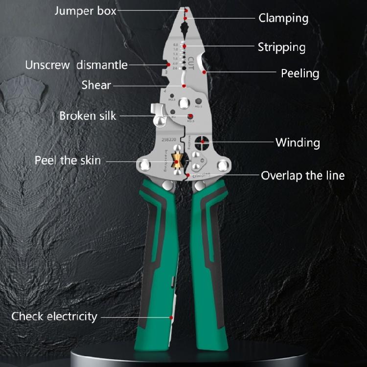 Voltage Testing Electrician Stripping Cutter for Household Maintenance Electrical Work Cable Wire Cutting and Stripping