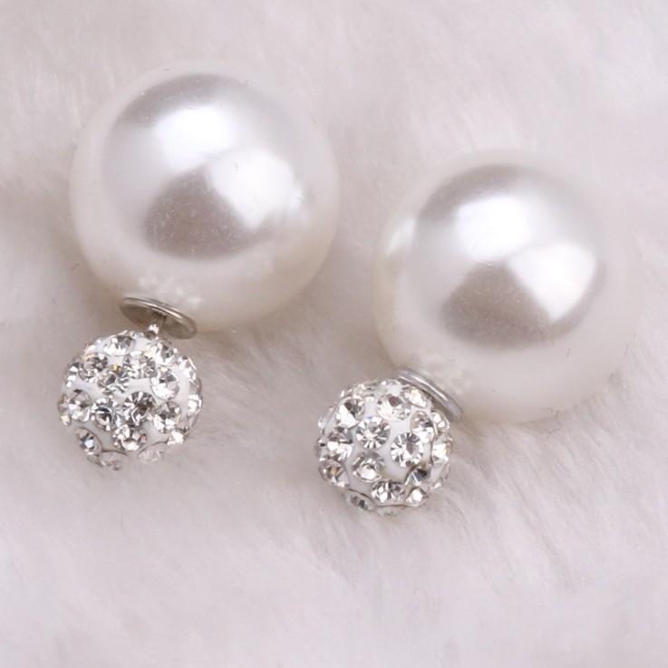 

Корейская версия модных женских серег с бриллиантами и пусетами из мягкой полимерной глины с жемчугом, трендовые темпераментные универсальные серьги, ювелирные изделия